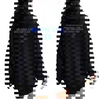 Dukes Nothing Easy Blue For And Women Women Oversized Hoodie Back Print | Mazezy