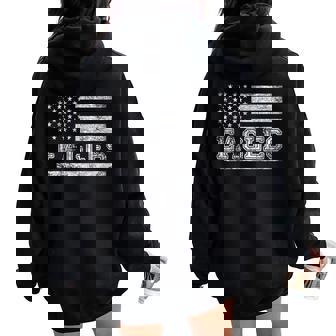 Eagles Sports Name Vintage Retro Boy Girl Women Oversized Hoodie Back Print | Mazezy