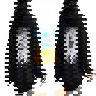 EDM Techno UFO Truth Dance Rave Music Festival Women Oversized Hoodie Back Print - Monsterry