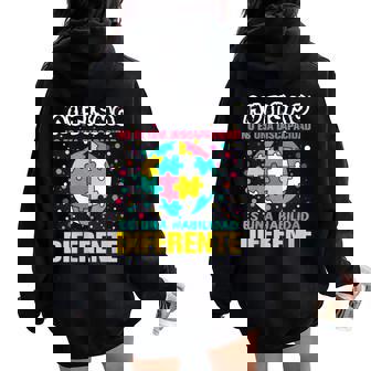 El Autismo Es Una Habilidad Diferente Regalo Divertido Cuello Women Oversized Hoodie Back Print - Regaloses