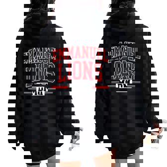 Emmanuel College Lions Mom Mother's Day Family Vintage Women Oversized Hoodie Back Print - Thegiftio UK
