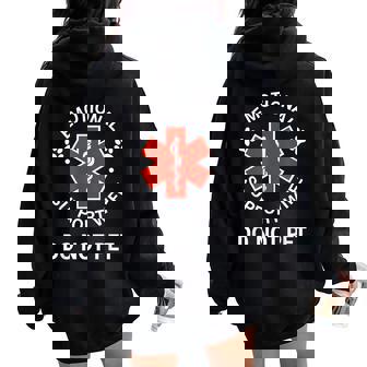 Emotional Support Wife Do Not Pet Wife Girlfriend Joke Women Oversized Hoodie Back Print | Mazezy