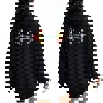 Entrenamiento Powerlifting Regalos Para Hombres Y Es Mancuernas Coloridas Women Oversized Hoodie Back Print - Regaloses
