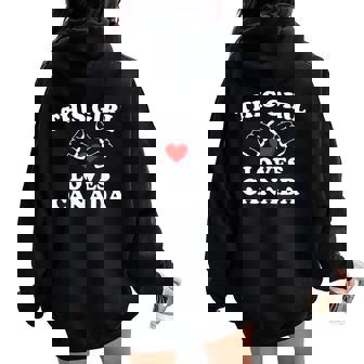 Esta Chica Ama Canadá Canada Lover Girls Women Oversized Hoodie Back Print - Regaloses