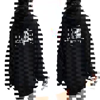 Estudiante De Enfermería Es Divertido Unicornio Heartbeat Monitor Women Oversized Hoodie Back Print - Regaloses