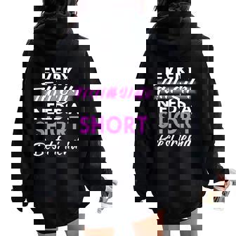 Every Tall Girl Need A Short Best Friends Tshirts Women Oversized Hoodie Back Print - Monsterry