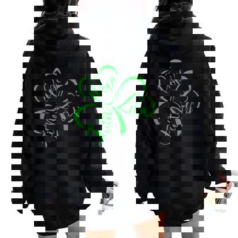 Faith Hope Love Christian Jesus Religious St Patrick's Day Women Oversized Hoodie Back Print | Mazezy