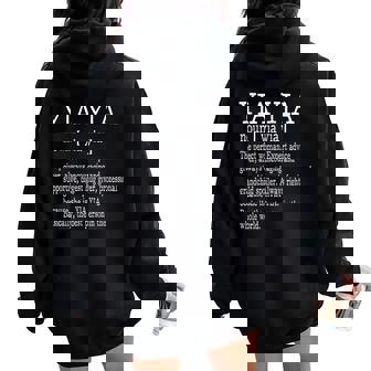 Family For Yia Yia Greek Grandma Ideas Women Oversized Hoodie Back Print | Mazezy