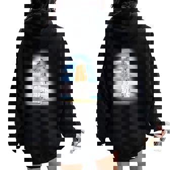 Faro En La Playa Faro En La Playa Cuello Women Oversized Hoodie Back Print - Regaloses