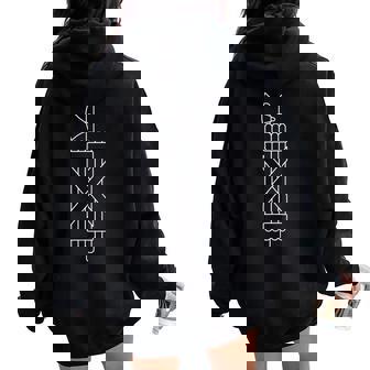 Fasces Ancient Roman Fasce Symbol Women Oversized Hoodie Back Print - Regaloses