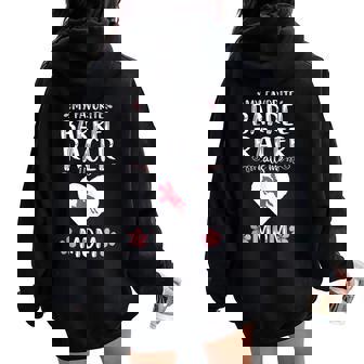 My Favorite Barrel Racer Calls Me Mom Mother Barrel Racing Women Oversized Hoodie Back Print | Mazezy