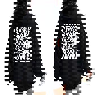 My Favorite Baseball Player Calls Me Auntie Mother's Day Women Oversized Hoodie Back Print | Mazezy