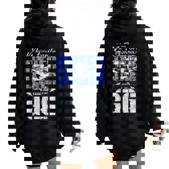 My Favorite Cheerleader Calls Me Gigi Cheer Women Oversized Hoodie Back Print - Seseable