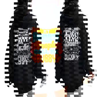 My Favorite People Call Me Bubby Cute Women Oversized Hoodie Back Print - Seseable