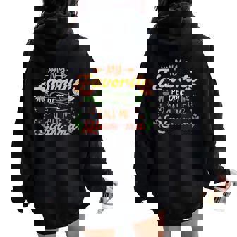 My Favorite People Call Me Glam Ma Floral Mother's Day Women Oversized Hoodie Back Print - Seseable