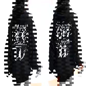 My Favorite People Call Me Titi Heart Mother's Day Women Oversized Hoodie Back Print - Seseable