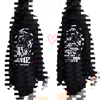 My Favorite T-Ball Player Calls Me Mimi Mother's Day Women Oversized Hoodie Back Print - Thegiftio