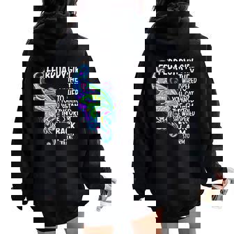 February Girl She Whispered Back I Am The Storm Butterfly Women Oversized Hoodie Back Print - Monsterry