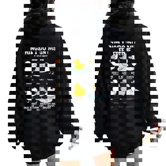 Feed Ducks Talk About Ducks Women Oversized Hoodie Back Print - Monsterry