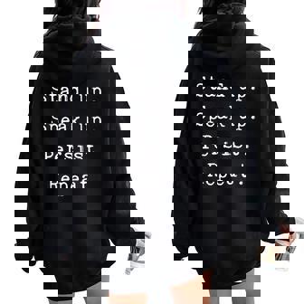 Feminism Equal Rights Woman Power Political Statement Print Women Oversized Hoodie Back Print - Monsterry