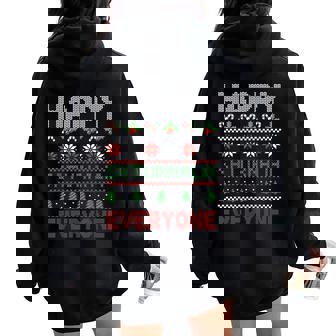 Feo Navidad Feliz Saturnalia Todos La Antigua Roma Women Oversized Hoodie Back Print - Regaloses