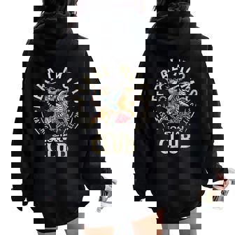 Feral Moms Social Club Vintage Trendy Mom Apparel Women Oversized Hoodie Back Print - Seseable