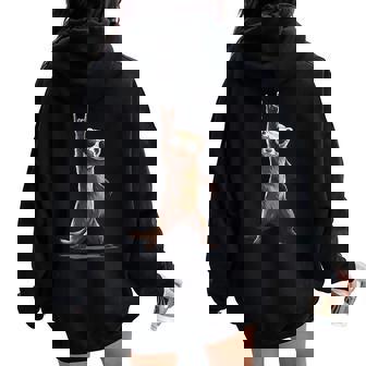 Ferret Rock On Rock And Roll For Men Women Kid Women Oversized Hoodie Back Print - Monsterry