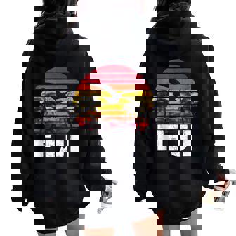 FIJI Vintage Retro Sunset 70's 80's Style Men Women Tank Top Women Oversized Hoodie Back Print - Monsterry