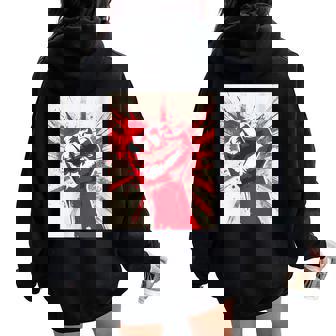 Fist Raised Power People Unity In Strength Women Oversized Hoodie Back Print - Monsterry