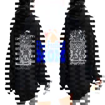 Flag Football Mom Mother's Day Football Team Mom For Women Women Oversized Hoodie Back Print - Thegiftio UK