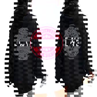 Flavie La Meilleure Flavie Du Monde S Et Filles Sweat à capuche oversize pour femme avec imprimé dans le dos - Cadeauxyz