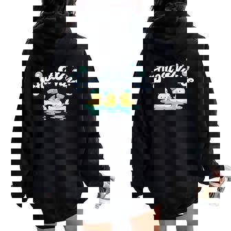 Float Pool Nurse Duck Nursing Squad Crew RN LPN Women Girls Women Oversized Hoodie Back Print - Monsterry