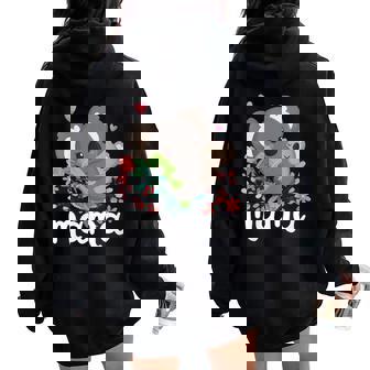 Floral Koala Mom & Baby Mama Animal Mother's Day Koala Lover Women Oversized Hoodie Back Print | Mazezy