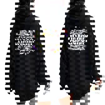 Floral Not My President Fight And Resist The Oligarchy Women Oversized Hoodie Back Print | Seseable UK