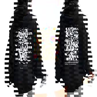 Floral Vintage Motherhood Is Kingdom Work Mama Women Oversized Hoodie Back Print - Thegiftio UK