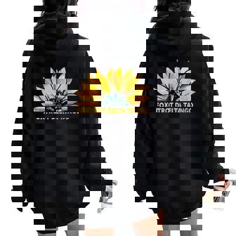 Foxtrots Deltas Tangos Sunflower Flower Boho Floral Women Oversized Hoodie Back Print - Seseable