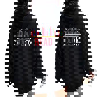Freadom Shelf Read Reading Book Librarian Men Women Kids Women Oversized Hoodie Back Print - Monsterry