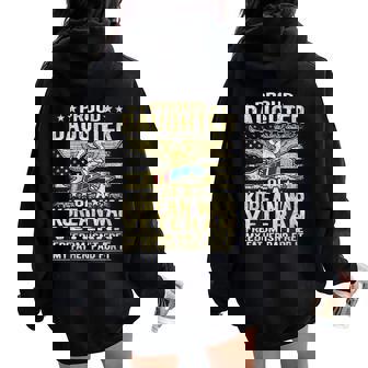Freedom Isn't Free Proud Daughter Of A Korean War Veteran Women Oversized Hoodie Back Print - Monsterry