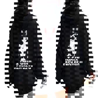 French Bulldog French Kisses Kissing Dogs Doggy Bulldog Women Oversized Hoodie Back Print - Monsterry
