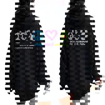 Fruit Humoristique Peace Love And Avocats Sweat à capuche oversize pour femme avec imprimé dans le dos - Cadeauxyz