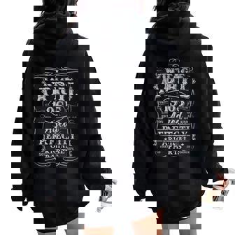 60 Year Old Vintage April 1965 60Th Birthday Women Women Oversized Hoodie Back Print - Thegiftio UK