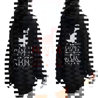 Bae For Auntie Saurus Cute Aunty Dinosaur Aunt Women Oversized Hoodie Back Print - Regaloses