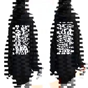 Dance Mom Life Coffee Saying Dancing Squad Women Oversized Hoodie Back Print - Seseable