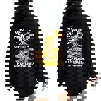 Gamer Trade Will My Sister For V-Bucks Humor Women Oversized Hoodie Back Print - Thegiftio