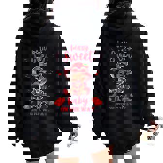 Little Black Baby Shower Girl Sweet Berry Baby Women Oversized Hoodie Back Print - Thegiftio UK