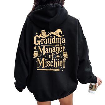 Magical Grandma Manager Of Mischief Mother's Day Women Oversized Hoodie Back Print - Thegiftio UK