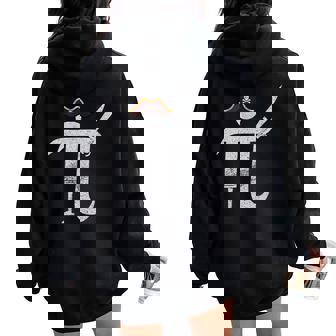 Pi Day Pi Rate Science & Math Teacher Happy Pi Day Women Oversized Hoodie Back Print | Mazezy