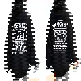 Retired 2025 Retirement For Humor Women Oversized Hoodie Back Print - Seseable