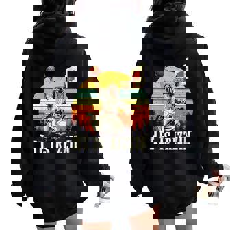 He Is Rizzin' Jesus Playing Basketball Christian Women Oversized Hoodie Back Print | Seseable UK