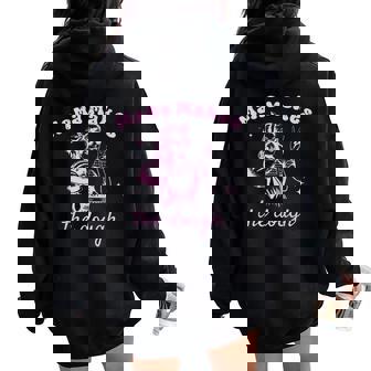 Sourdough Mama Makes The Dough Retro Baking Women Oversized Hoodie Back Print - Thegiftio